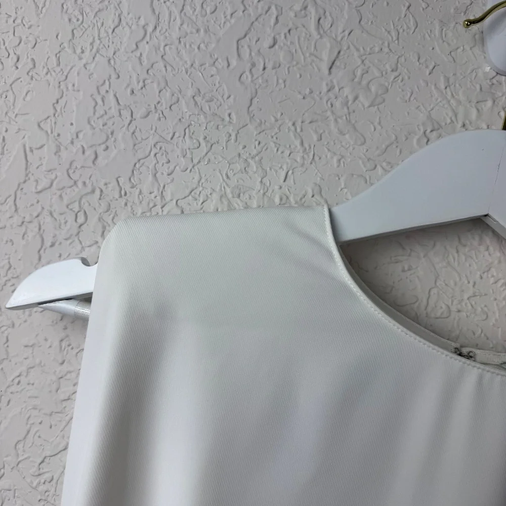 Amanda Uprichard Womens White Ruched Aisling Sleeveless Midi Dress Size S - Picture 6 of 11